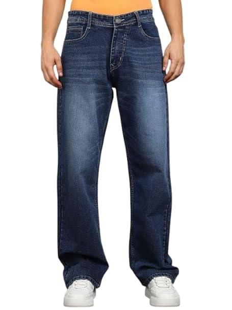 loose fit jeans for men – oversized mid rise baggy denim pants