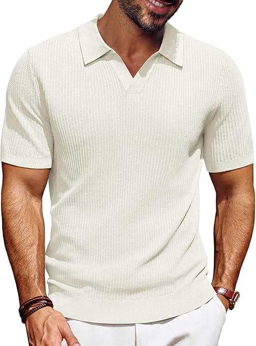 denimholic cotton knitted polo t shirt for man | ribbed textured knit polo mens tshirts | collar t shirts for men